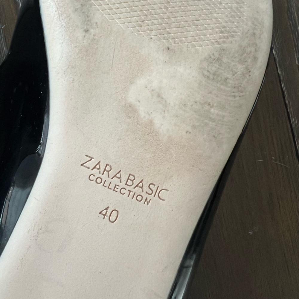 Zara Basic Glossy Black Patent Leather Tassel Loafers - Picture 8 of 8